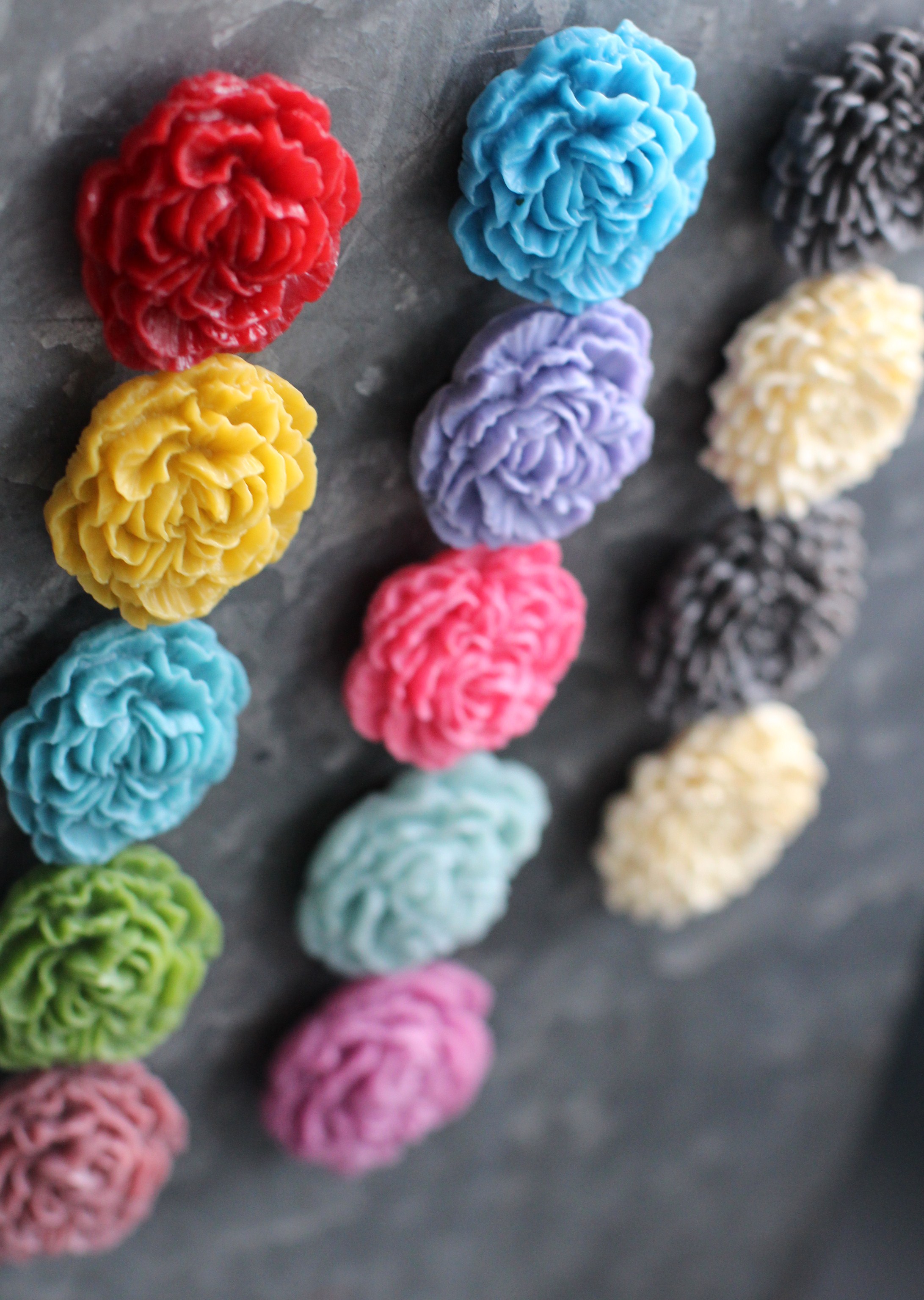 Cabochon Flower Magnets