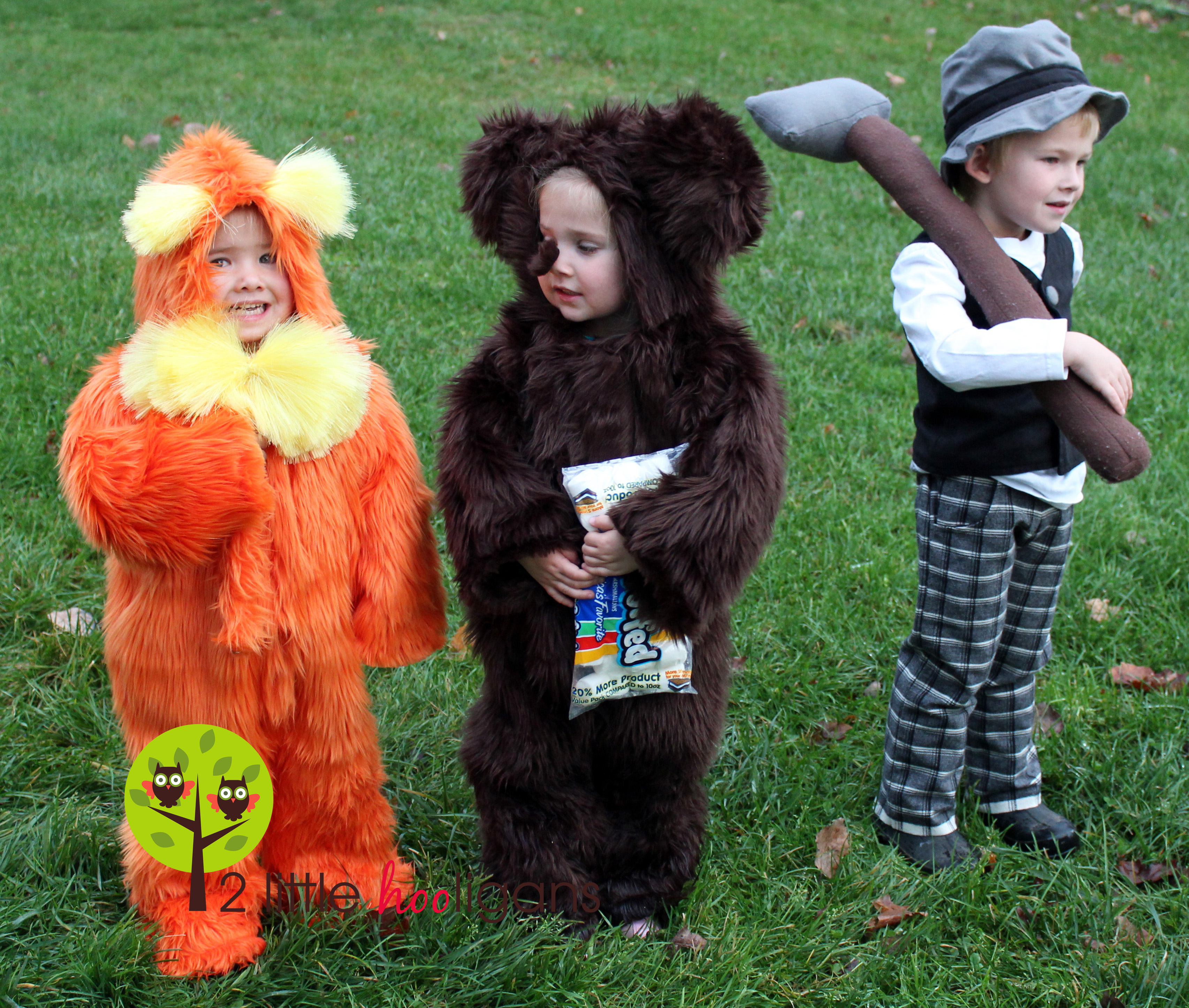 The Once-ler, The Lorax and a Brown Bar-ba-loot {Handmade Halloween Costumes}
