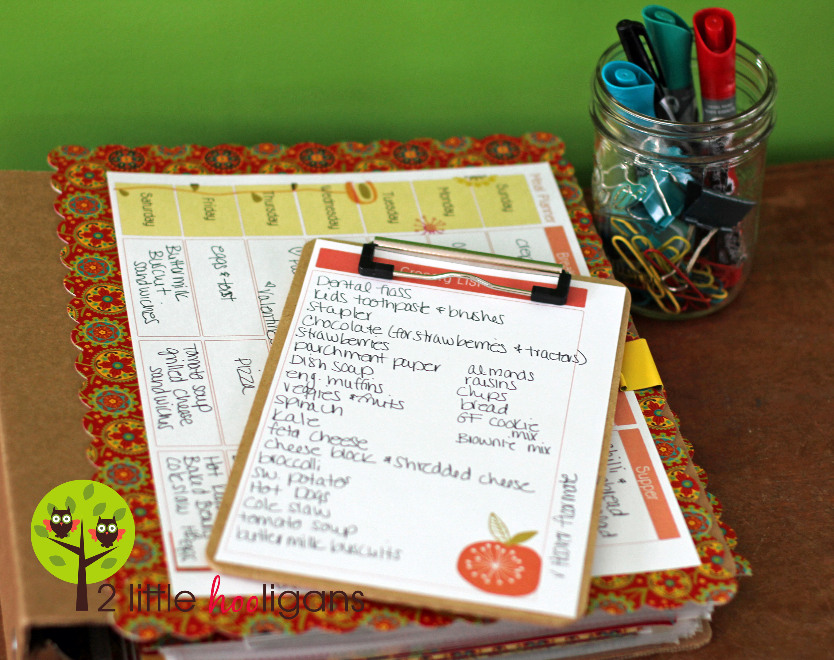 Giveaway from Umbrella Kids {meal planning printables}