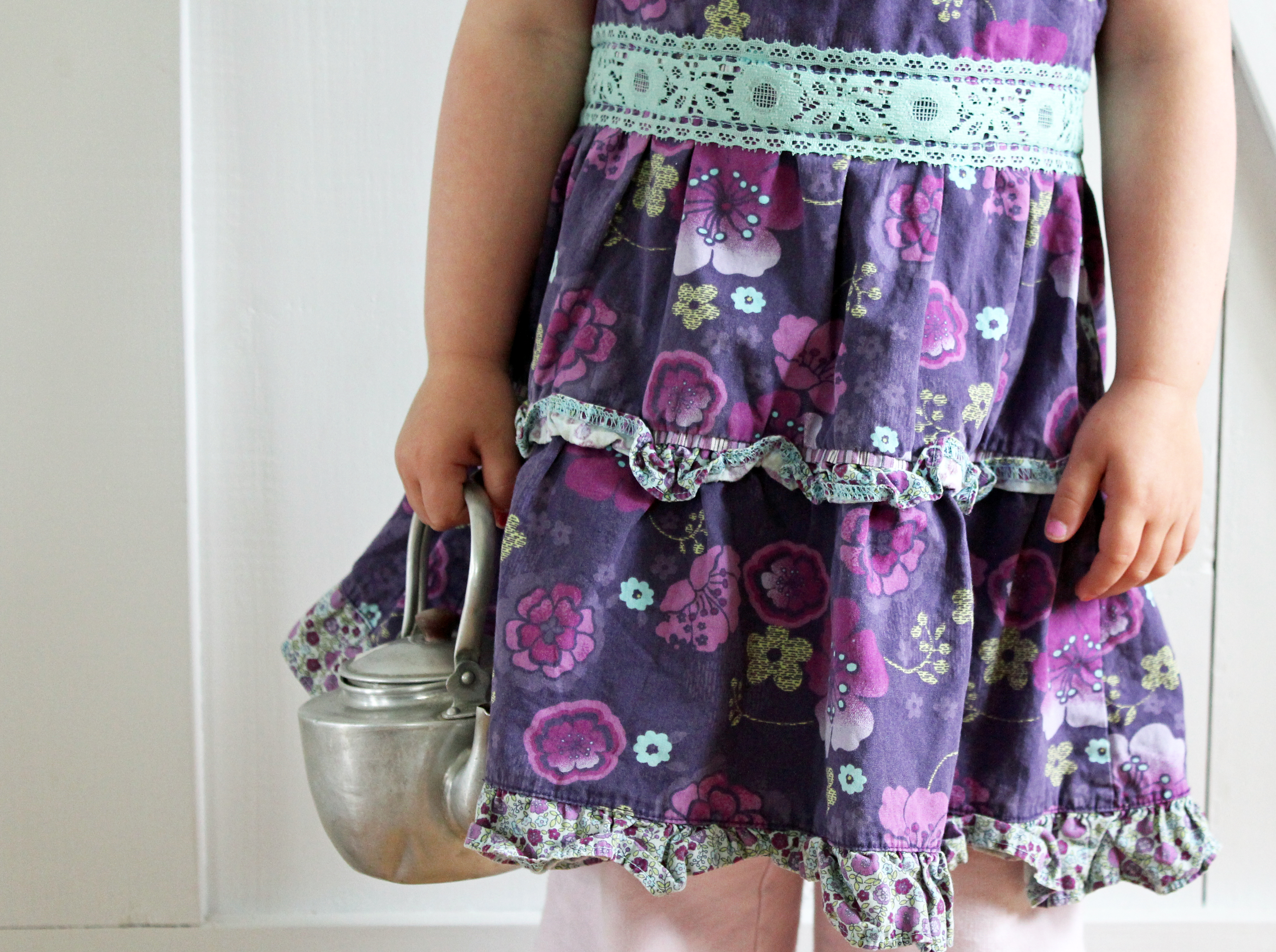 Toddler Dress Refashioned to Toddler Apron {tutorial}
