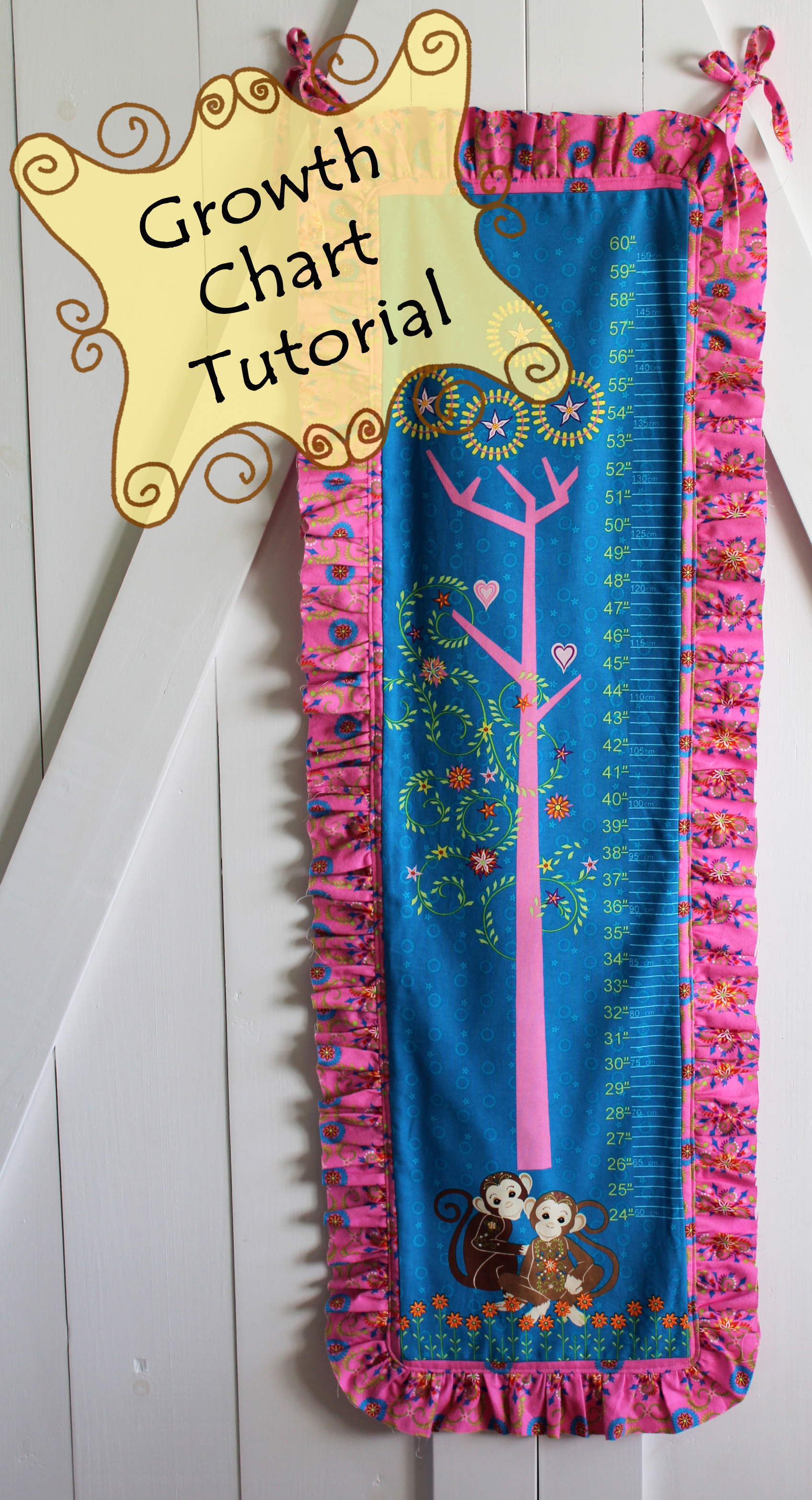 Fabric Growth Chart Tutorial {and 2 giveaways!}